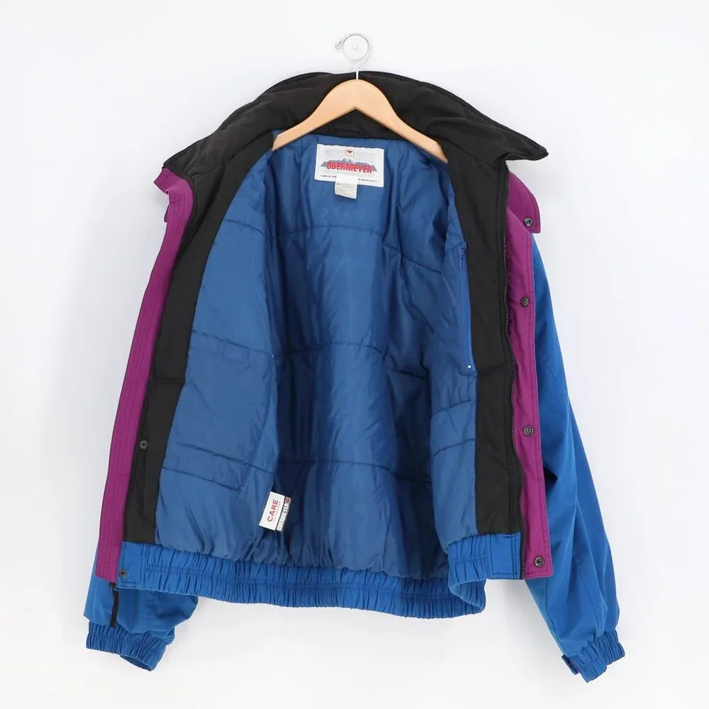 VINTAGE 90s OBERMEYER Men's Colorblock Ski Snow Jacket Pele II Blue Size L